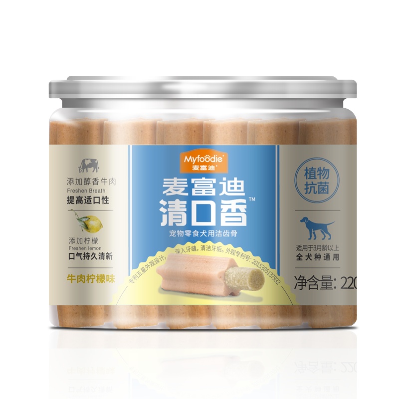 麦富迪 狗咬胶 真清新牛肉柠檬味220G