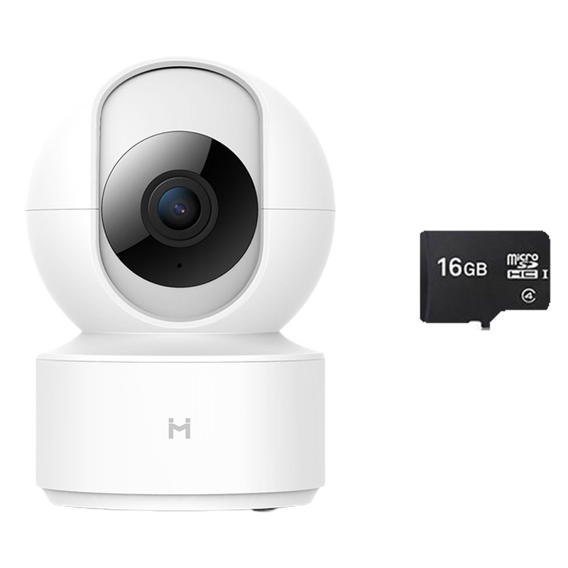 小米生态小白智能摄像机云台版Y2摄像头 16G内存卡套餐监控器家用无线网络摄像机室内高清夜视全景摄像头远程视频1080P