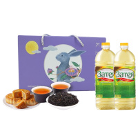中秋组合1(仟吉吉月礼月饼礼盒330g+莎吉亚进口葵花籽油1.8L*2瓶)