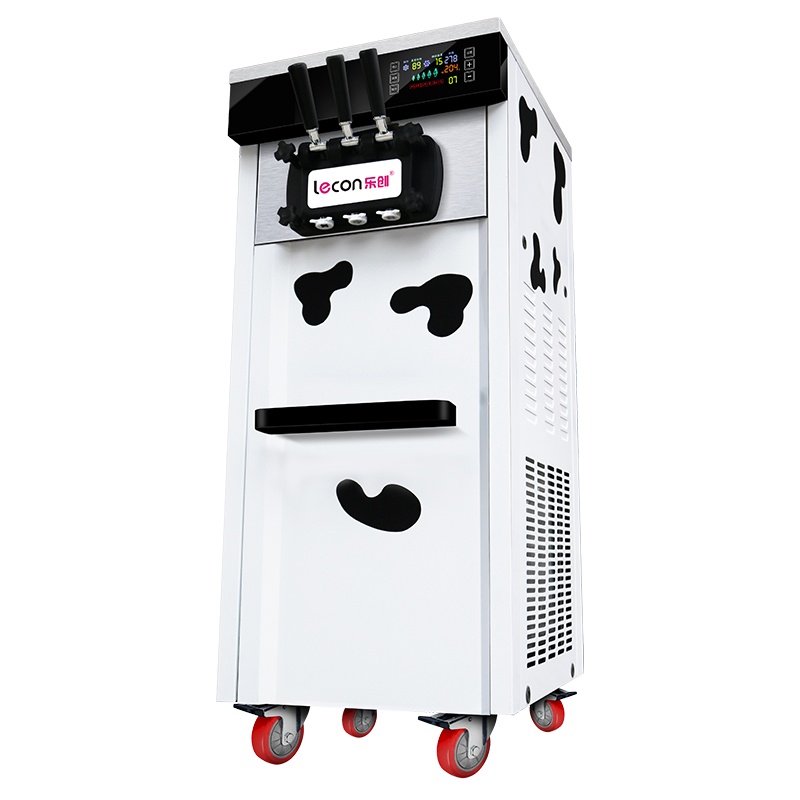 夏新(AMOI)冰淇淋机 商用冰激凌机 全自动冰淇淋机商用 立式台式雪糕机 自动清洗立式触屏款带蛋托 立式奶白色