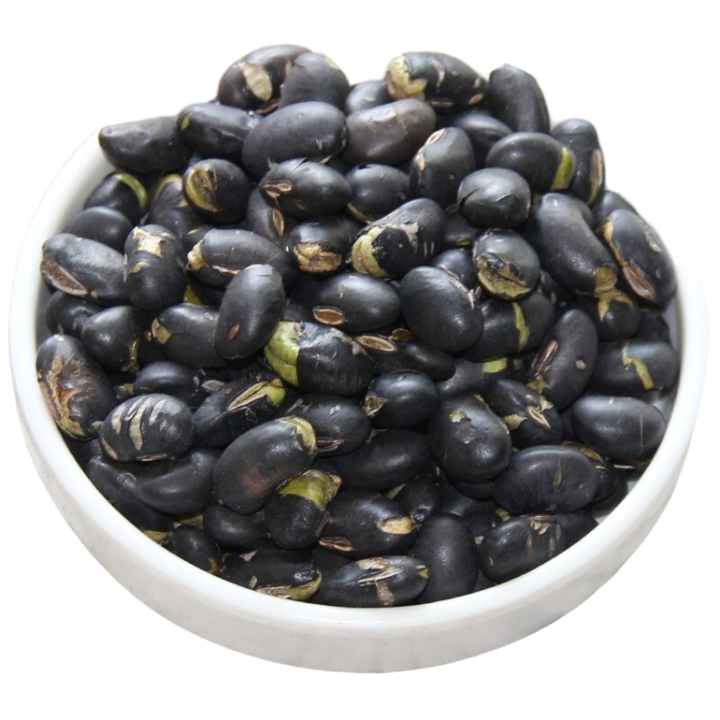 博多客 香酥农家绿心黑豆即食休闲零食小吃炒熟特产豆子500g散装