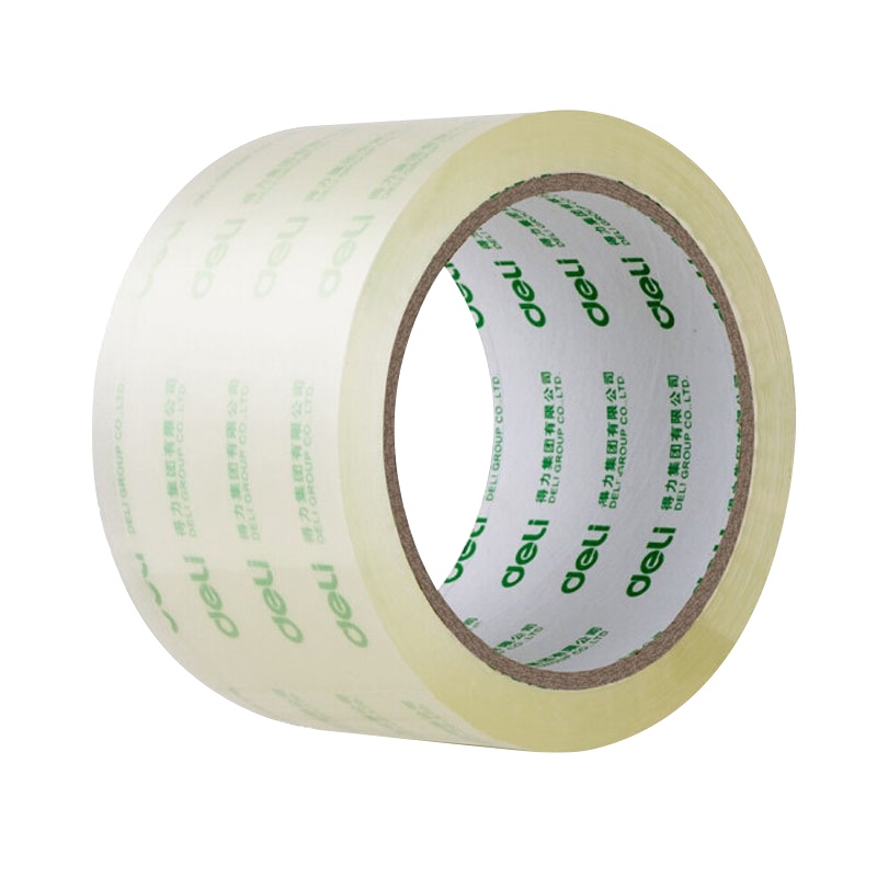 得力30323封箱带/6cm粘胶带(6cm×60y)胶条封箱加宽胶带 6卷/桶