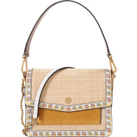TORY BURCH 托里·伯奇 奢侈品 TB女包 ROBINSON系列 皮革/稻草手提单肩斜挎包 75601