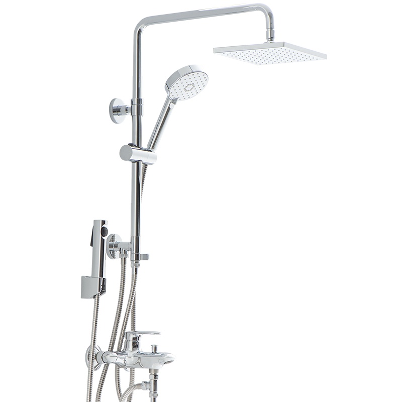 科勒四出水花洒淋浴柱套装恒温亲氧家用挂墙式浴室洗澡手持增压淋浴K-77365搭配厨卫妇洗器增压冲洗清洁喷枪98100