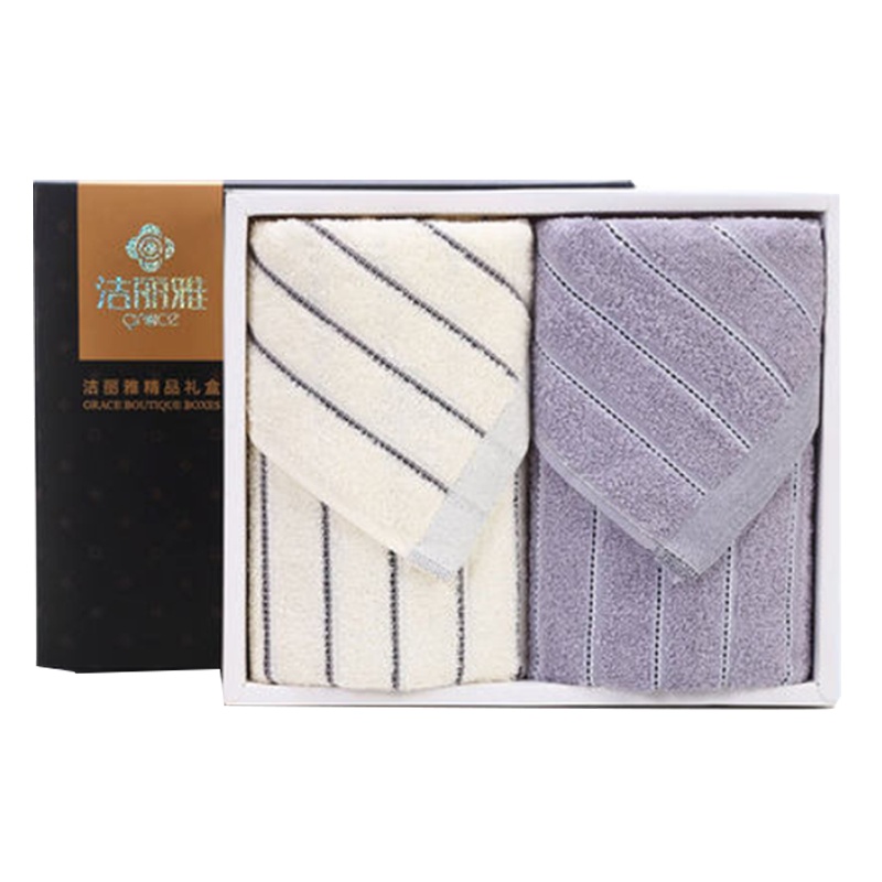 洁丽雅W0158两条装礼盒不含手提袋