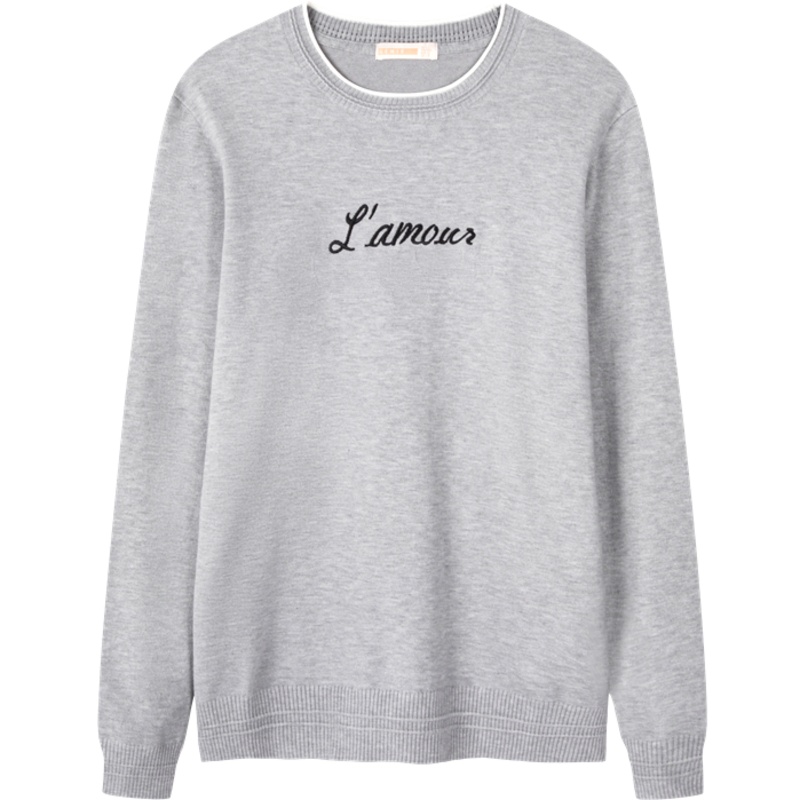 【满198减100预估价：62】森马毛衣男针织衫2021春季新款薄款打底衫刺绣字母潮流毛衫男