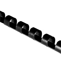 得力3836-21孔装订胶圈(黑)(100支/盒)装订耗材 装订用 耗材 财务用品