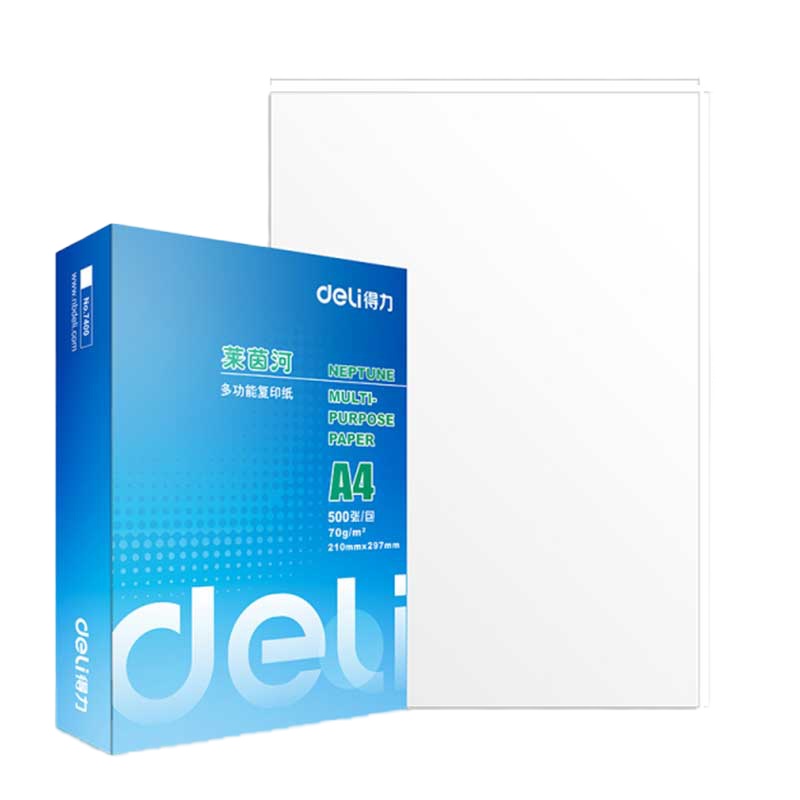 deli 莱茵河系列 办公用纸 a4复印纸 70g打印 单包500张 / 5包装