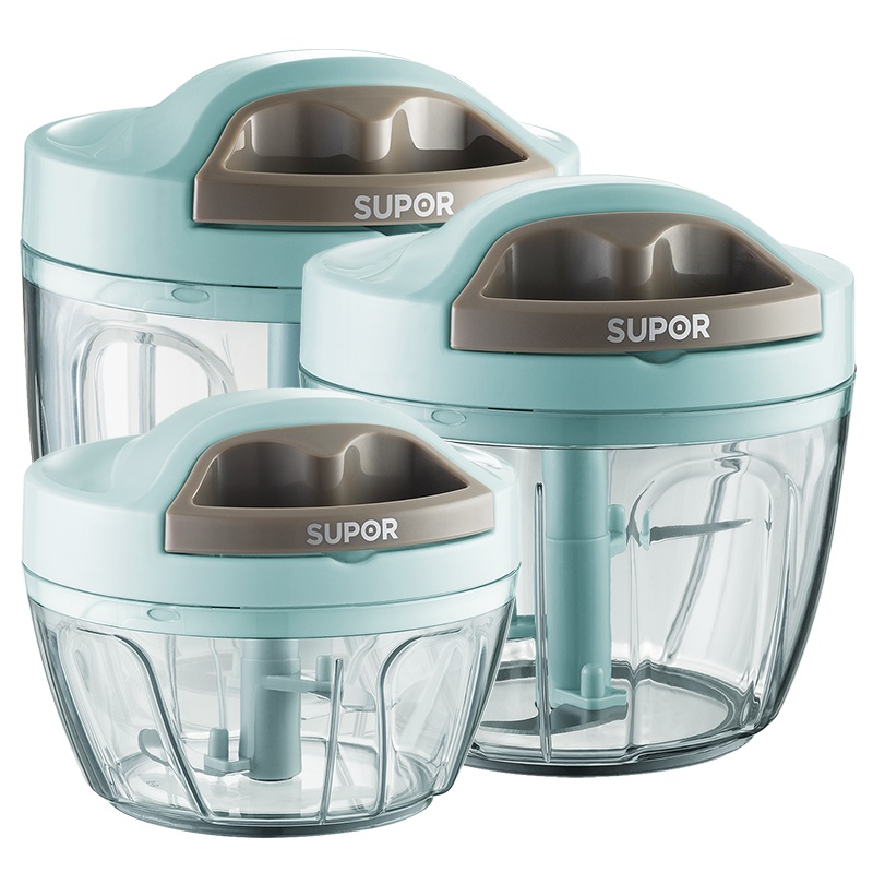 苏泊尔蒜泥器手动压蒜捣蒜泥神器打蒜蓉大蒜搅碎机切绞拉蒜末家用组合KG40AB10+KG65AB10+KG90AB1