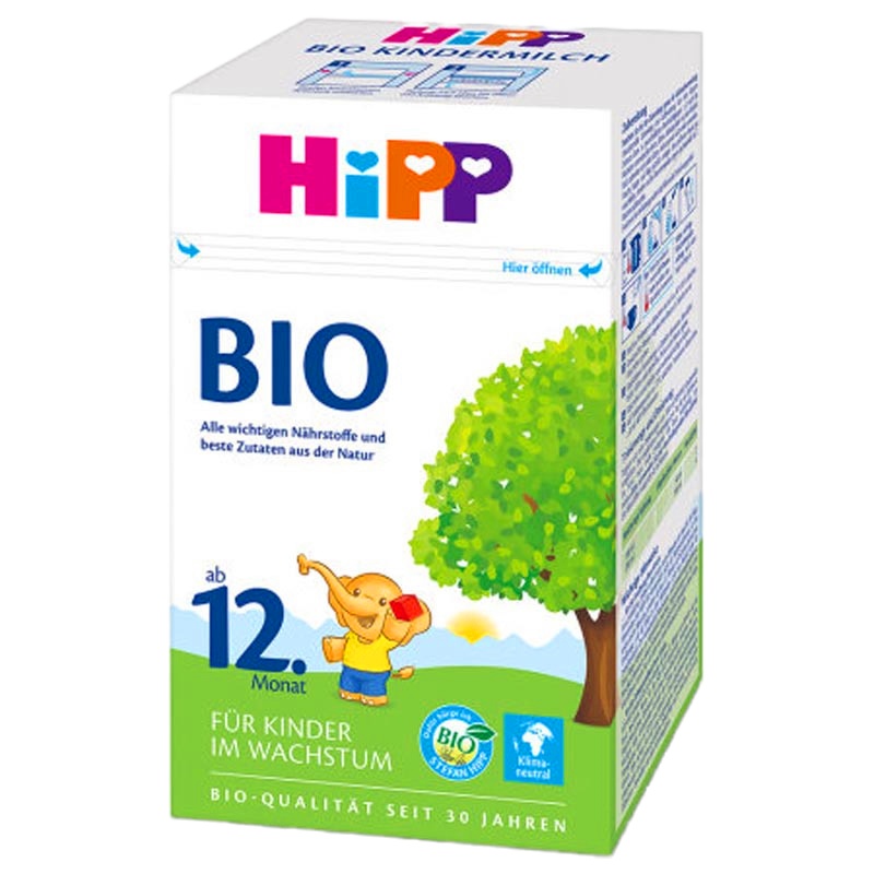 [保税区免邮税原装进口] 德国喜宝(HiPP)婴幼儿Bio有机配方奶粉4段12段适合1岁以上宝宝 600g/每盒