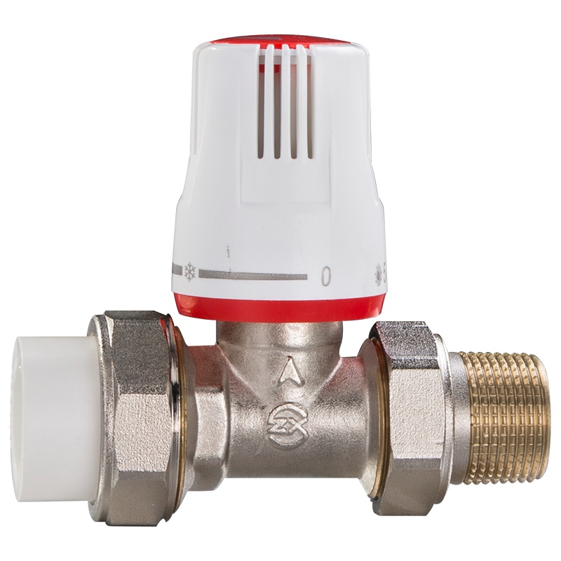 鲁本斯暖气片钢制铜铝复合家用壁挂式换热器PPR专用采暖温控阀[1寸直阀大水道温控阀]