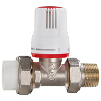 鲁本斯暖气片钢制铜铝复合家用壁挂式换热器PPR专用采暖温控阀[1寸直阀大水道温控阀]