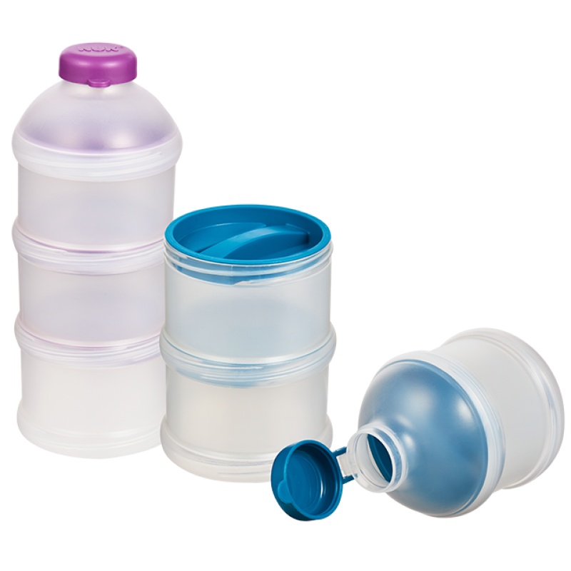 德国NUK奶粉盒零食盒 婴儿定量储存盒便携PP材质(三层可拆卸)(颜色随机发货)