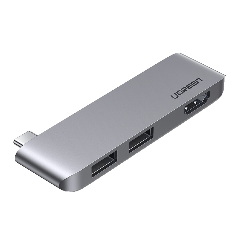 绿联(Ugreen)单type-c三合一HDMI+2口USB分线器[60564]