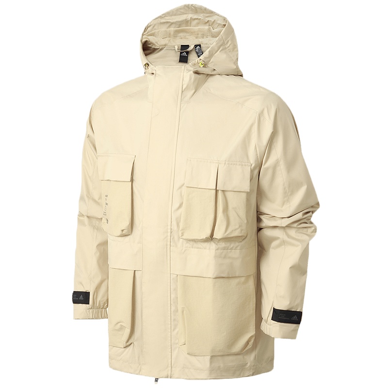 【自营】阿迪达斯男服夹克外套工装风连帽防风运动休闲服GF4012