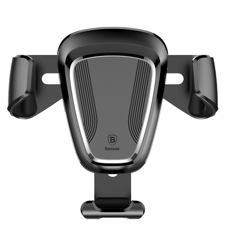 倍思(Baseus)车载手机支架 手机架 卡扣式出风口支架多功能车载支架导航底座小米手机座通用 黑色 SUYL-01