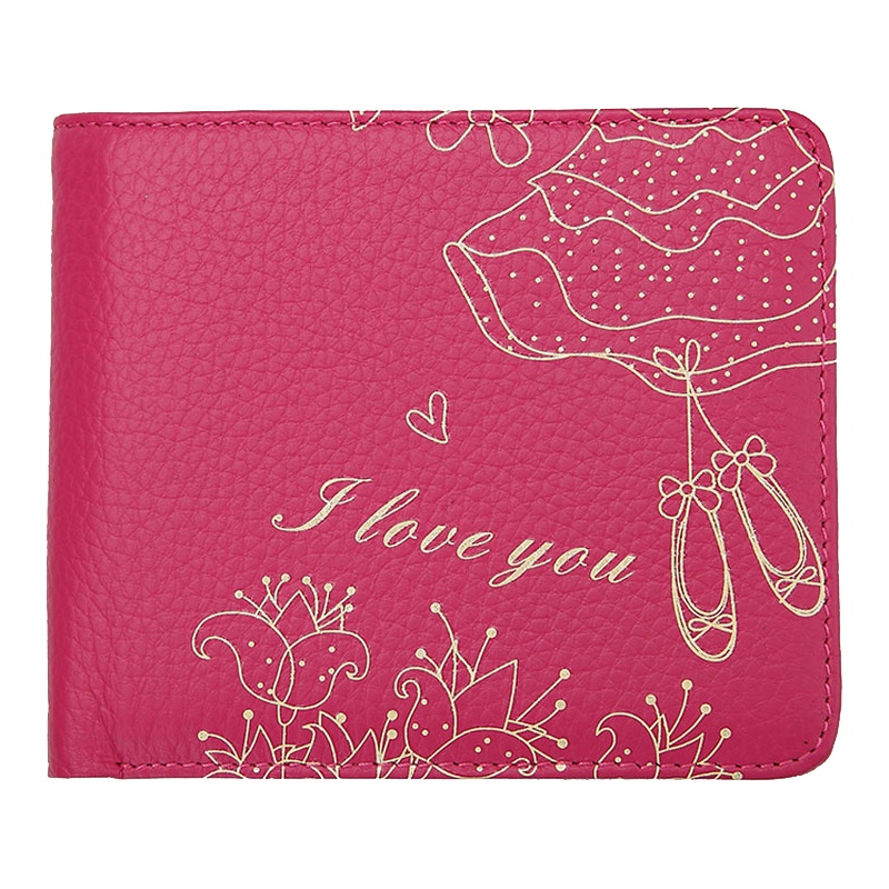 啄木鸟女士钱包横款短款时尚甜美简约短款淑女风WAB0263B