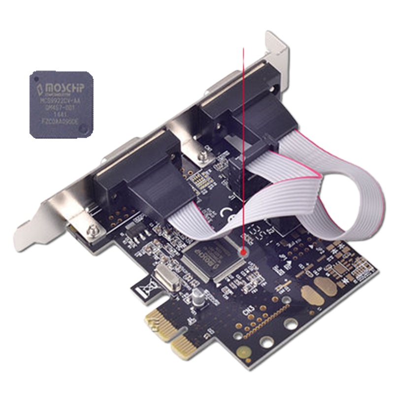 西霸FG-EMT03C PCI-E转串口卡 PCIE转串口扩展卡2口 232 9针com口