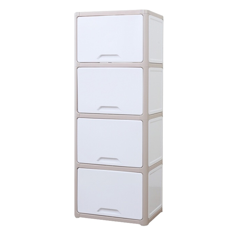 也雅收纳柜多功能经济型简易置物架落地收纳柜抖音 4层WJ-41004 4层