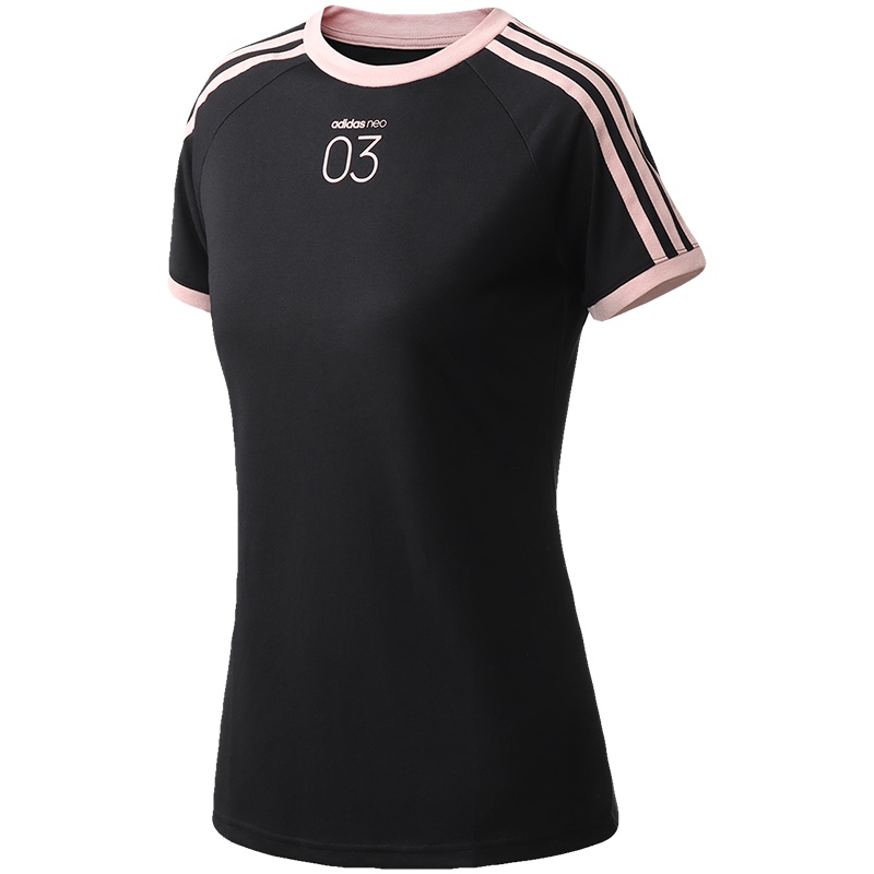 adidas阿迪达斯NEO女装运动服休闲短袖T恤GL1190