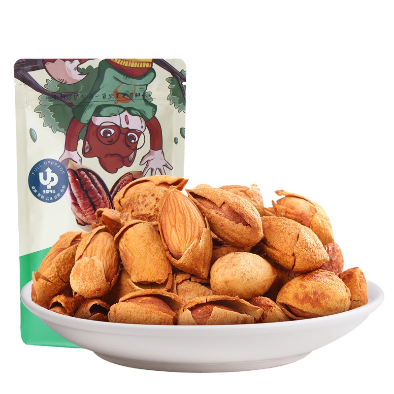 三只松鼠 手剥巴旦木 中袋装120g*3