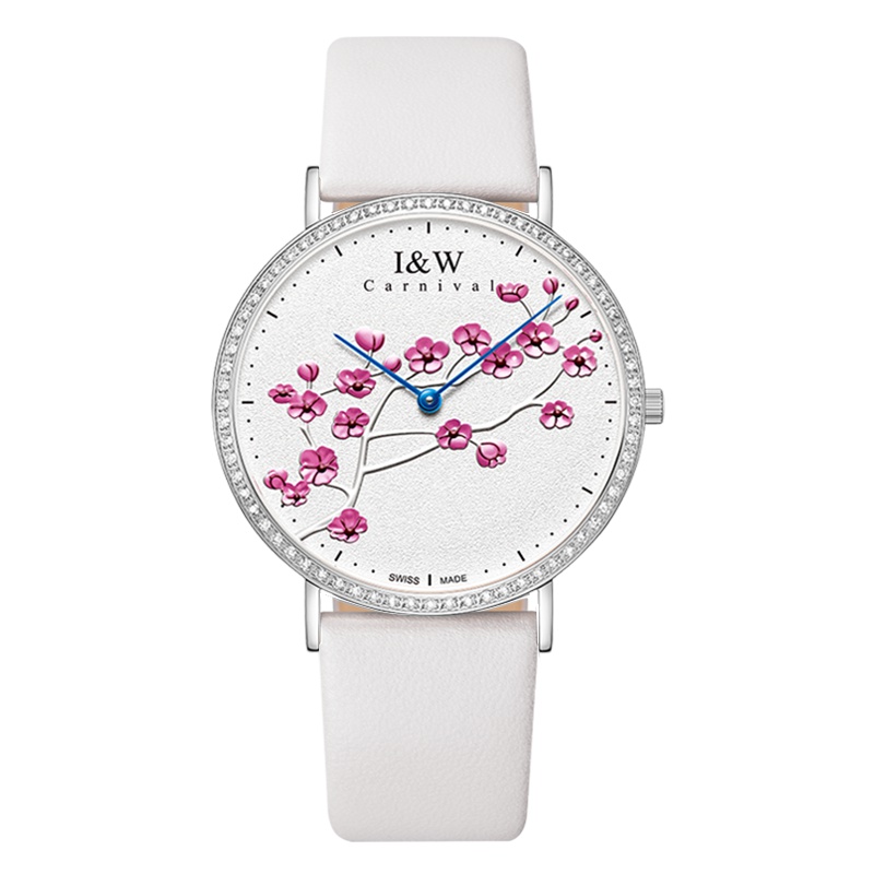 瑞士品牌IW手表正品女表轻奢时尚休闲梅花系列原装进口石英腕表时尚镶钻防水石英表2020新款女表