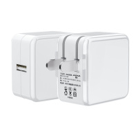 晶华 USB单口充电器5V/2.4A快充数据线充电插头通用苹果iphone平板华为荣耀oppo小米三星手机白色 Z723