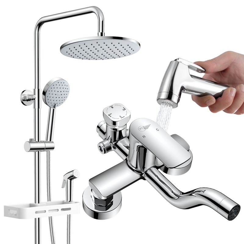 [官方配送]东鹏卫浴(DONG PENG)卫浴花洒套装 沐浴妇洗喷枪增压花洒龙头淋浴器 挂墙式多出水淋浴花洒套装花洒喷头