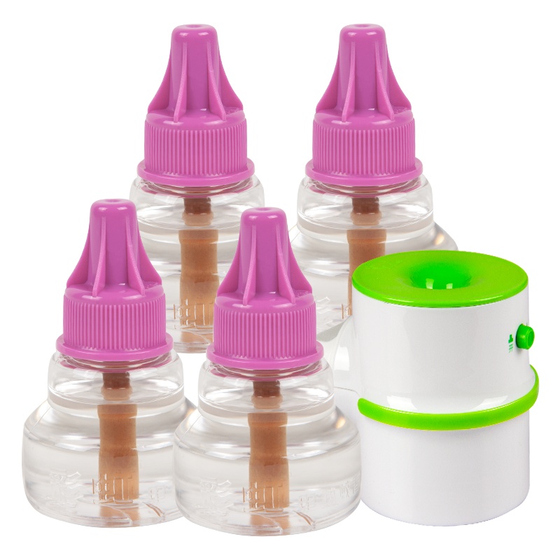 彩虹(RAINBOW)电蚊香液套装(灭蚊液) 4瓶液 1个电蚊香器(无味180夜) 驱蚊液驱蚊器电热蚊香液母婴可用