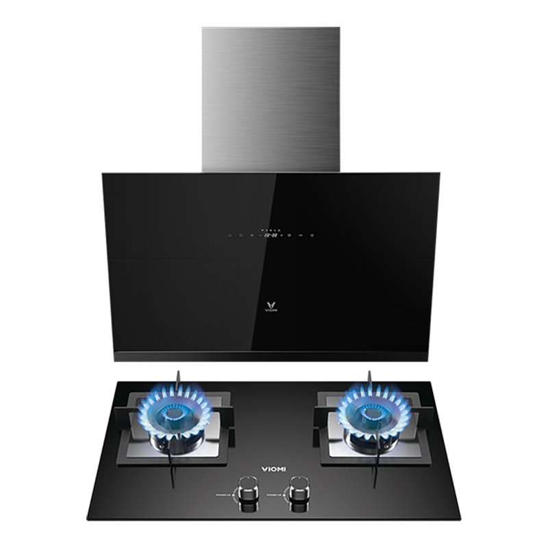 云米大吸力抽油烟机燃气灶套餐侧吸式近吸烟灶套装