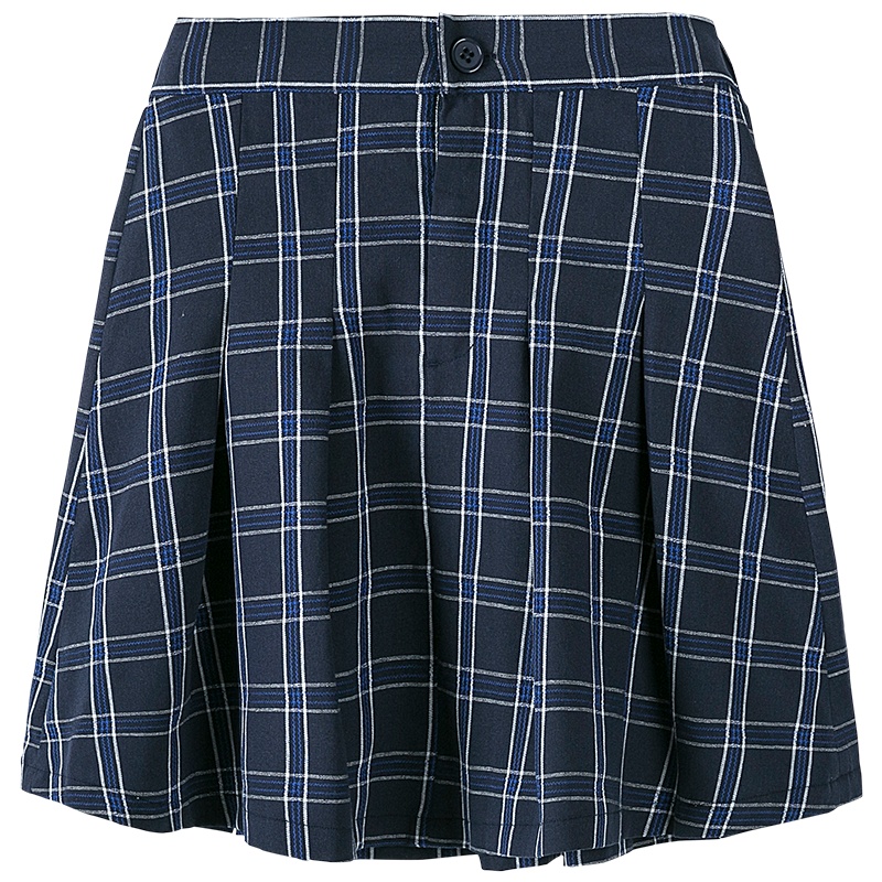 【满198减100预估价：35】森马半身裙2019女新款格子短裙复古百褶格子半身裙格裙学生裙子女