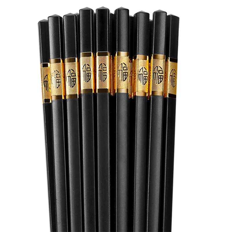 福寿绵绵 合金筷 金色 24CM