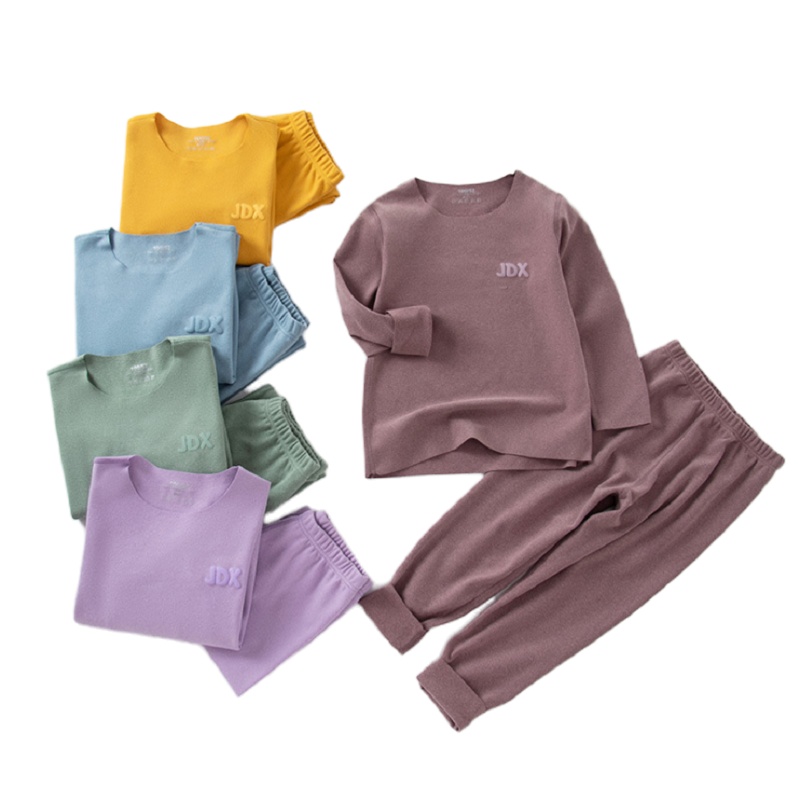 最喜家儿童双面德绒内衣套装 无痕发热秋衣秋裤男童女童打底保暖内衣