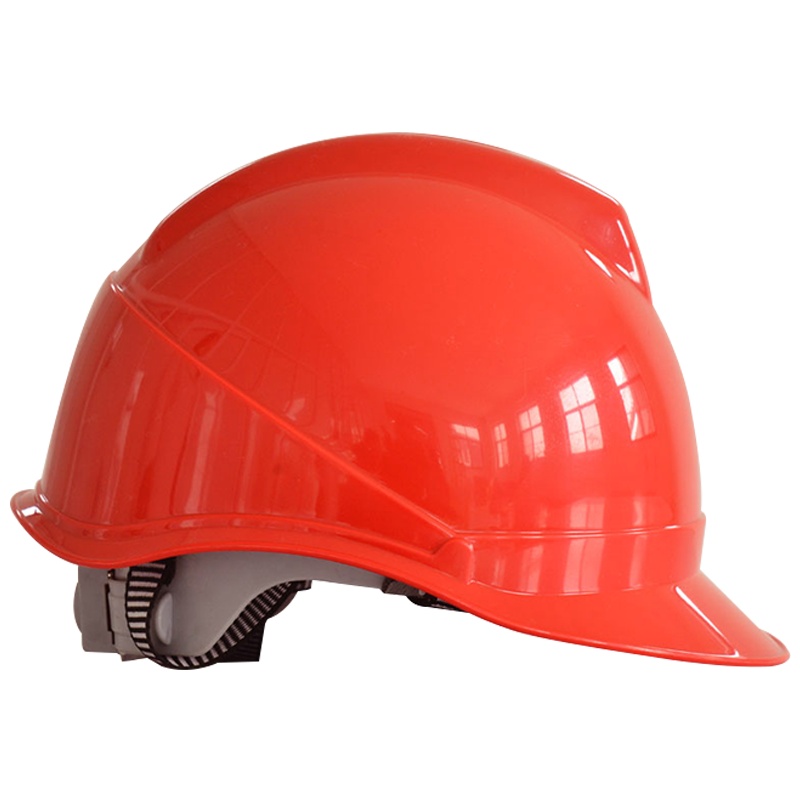 海斯迪克 HK-763 安全认证绝缘安全帽ABS 可印字 工程施工 工业建筑防砸抗冲击保护头盔 v型红色常规