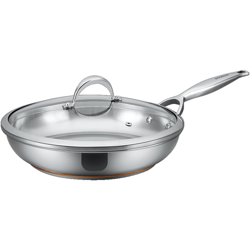 铂帝斯BODEUX 皇室系列 304不锈钢煎锅无烟不粘锅平底锅煎饼锅燃气电磁炉通用