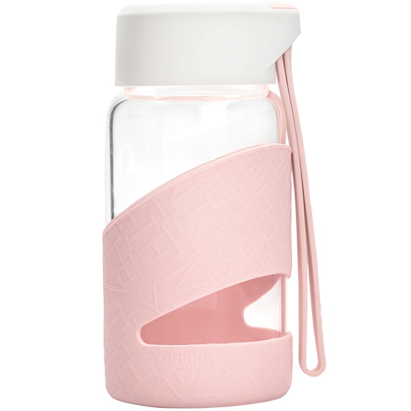 unibott优道抖音ins网红水杯小玻璃杯少女心单层创意便携暖手杯