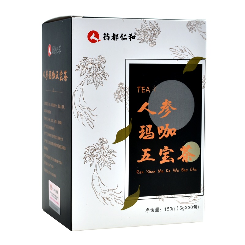 药都仁和 人参玛咖五宝茶 人参茶 花草茶代用茶袋泡茶150g