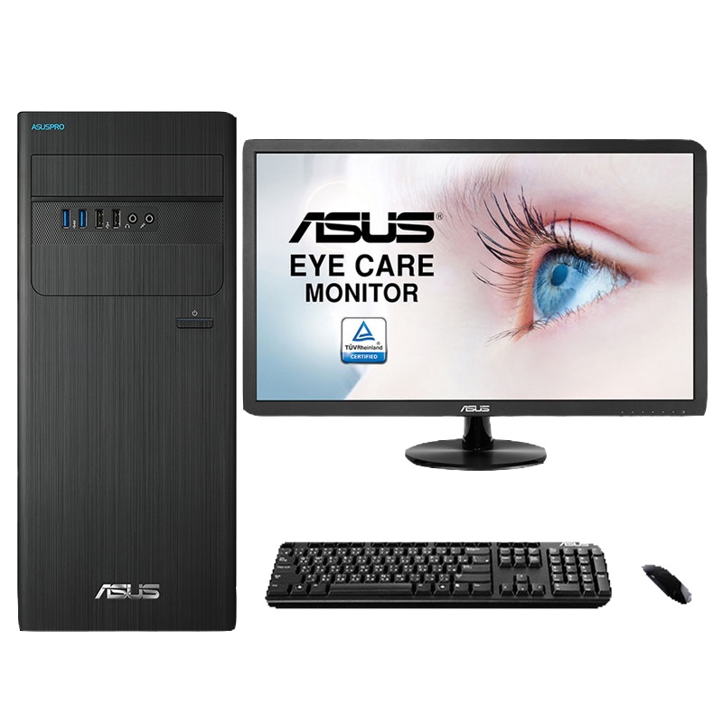 华硕(ASUS)商用台式机 D500TC I3-10105 8G 1T 集显 Win10 21.5英寸商用显示器