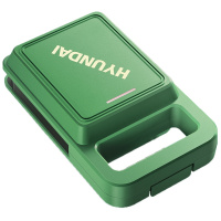 Hyundai三明治早餐机多功能家用轻食面包吐司压烤机华夫饼机神器【标配+丸子盘】松柏绿