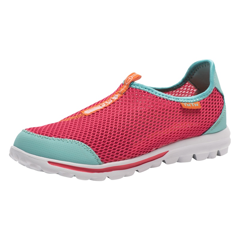 速干透气 中性款西瓜红青色跑鞋 轻盈舒适