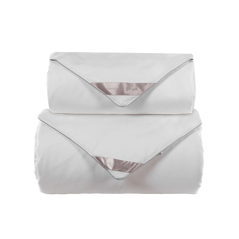 太湖雪全优质桑蚕长丝 保暖蚕丝被 全棉斜纹面料 蚕丝净重2+4斤子母被秋冬加厚蚕丝被子被芯 四季被纯色 床上用品