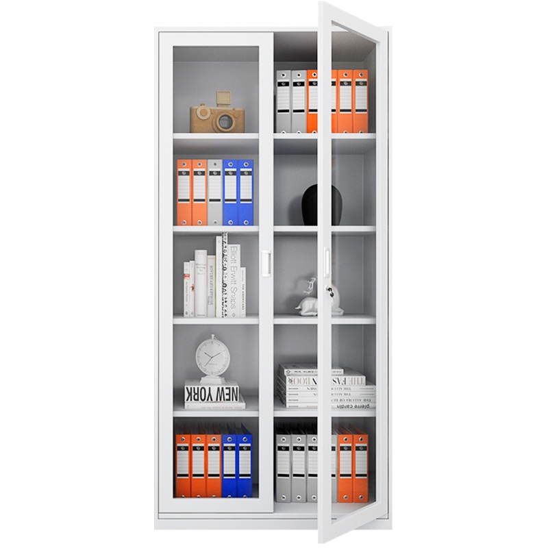 苏美特文件柜办公柜钢制铁皮柜资料柜财务档案柜凭证柜咖白通玻