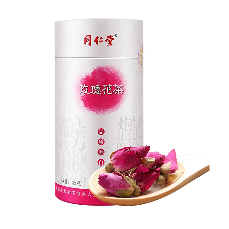北京同仁堂(TRT) 玫瑰花茶45g 袋装 花草茶