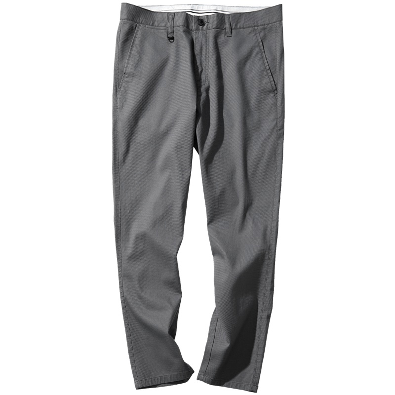 千纸鹤男士九分裤春季韩版时尚休闲修身直筒裤子男70135