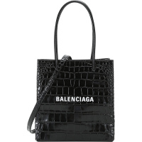 巴黎世家 BALENCIAGA 女士鳄鱼纹牛皮革手提单肩斜挎包托特包XXS码 597858 1U61N
