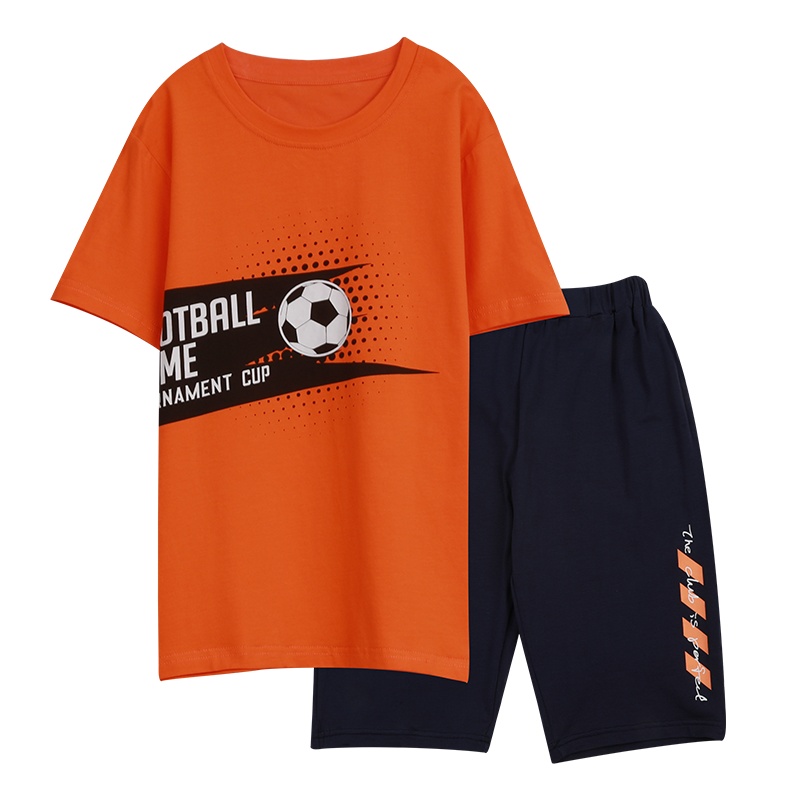 红豆男童夏装套装2020新款儿童宝宝短袖T恤中裤运动洋气两件套H0J3107