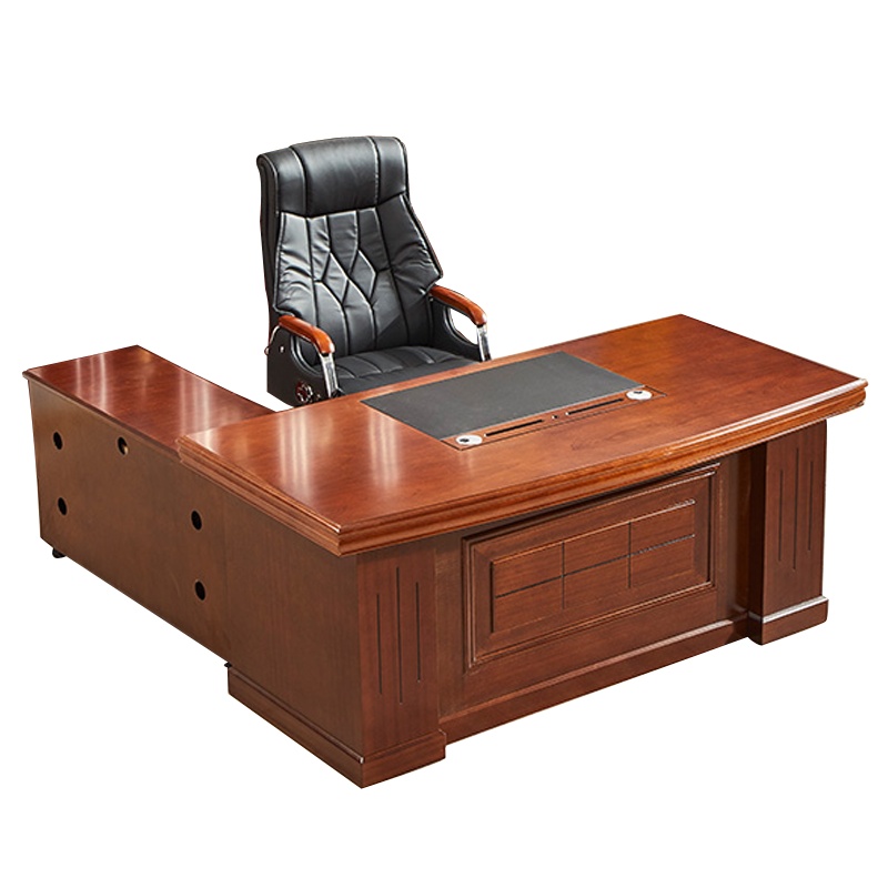 瑞丰杰2.2米老板桌办公桌主管桌实木办公室带侧柜办公桌RJ-Z2202