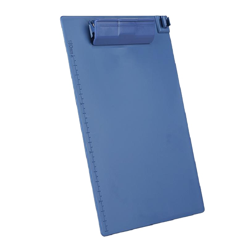 得力9255书写板夹(白灰)书写夹板 文具写字板夹 垫板 纸板(6个/组)