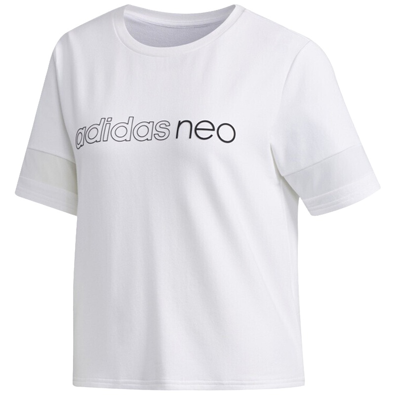 Adidas阿迪达斯NEO短袖女装2019新款圆领休闲运动服短袖T恤DZ7615