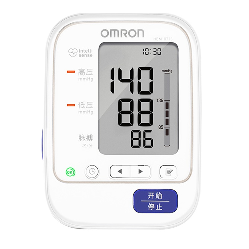 欧姆龙(OMRON)电子血压计 HEM-8713 血压仪老人家用智能全自动上臂式量血压器 便携式精准量血压测量仪器血压表